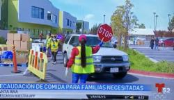 Telemundo 52 coverage of the Emergency Food Assistance event at Magnolia Science Academy-Santa Ana